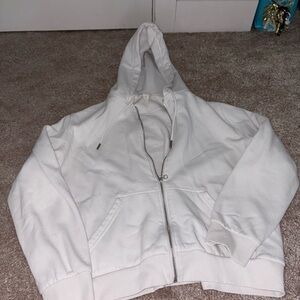 H&M Cream Zip-Up Hoodie